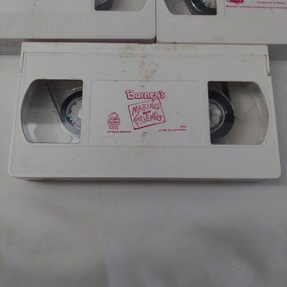 Lot of 3 Barney VHS Video White Tapes Christmas Stu-u-upendous Puzzle Fun Friend - Picture 4 of 5